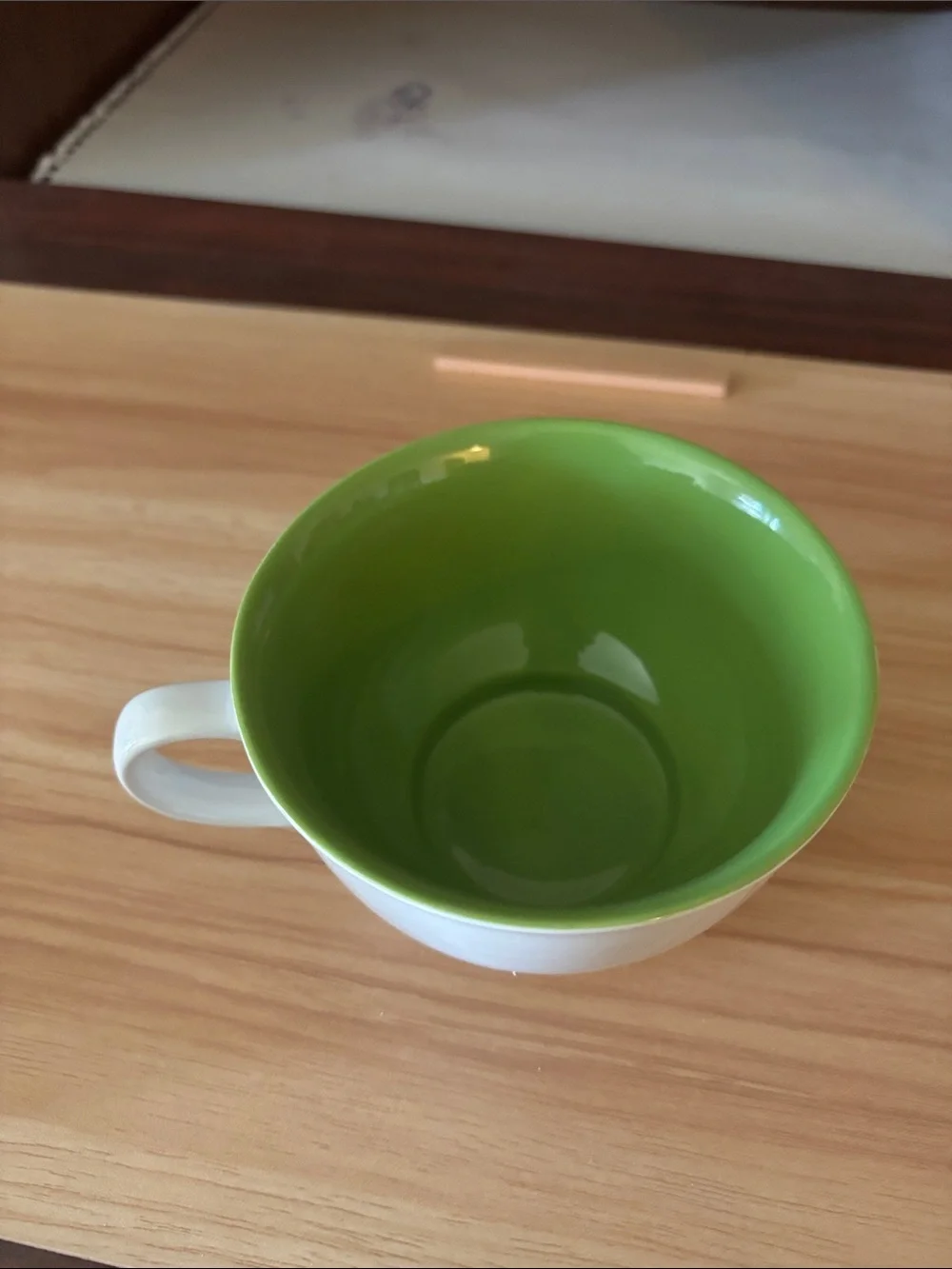 Pier 1 White Ceramic Mug with Black Logo